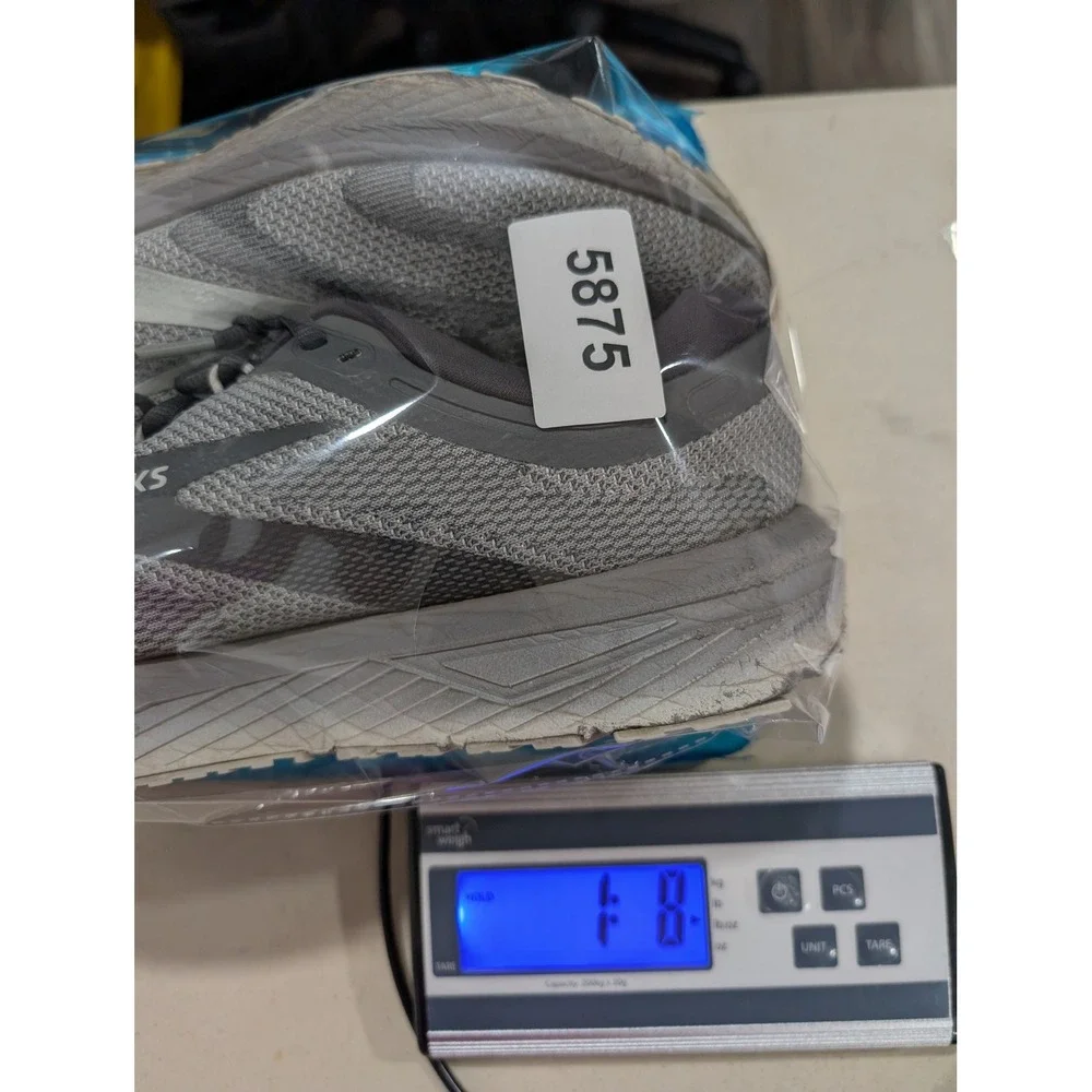 Brooks Mens Revel 7 Running Shoes Grey Ebony White 1104351D014 Size 14